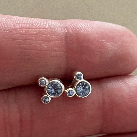 Light blue and silver Disney earrings - Picture 3 of 5